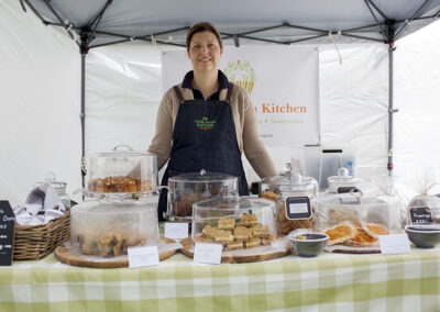 Lady with yummy treats for sale