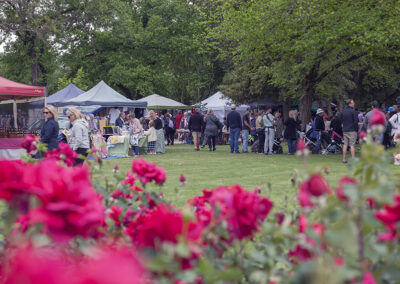 Zoomed out shot of the Benalla Markets